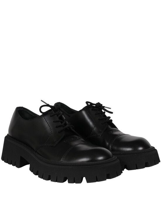 Balenciaga Mens Tractor Derbys US 10 EU 43 Black Leather Cunky Lace Ups